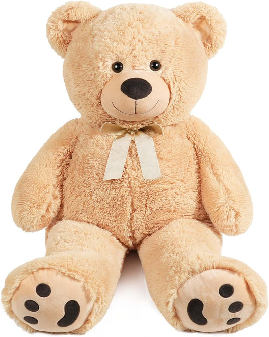 3 Feet Giant Teddy Bear Stuffed Animal, 39 Inch Large Bear Plush Toy with Footprints for Birthday, Anniversary, for Her, Women, Girlfriend, Wife