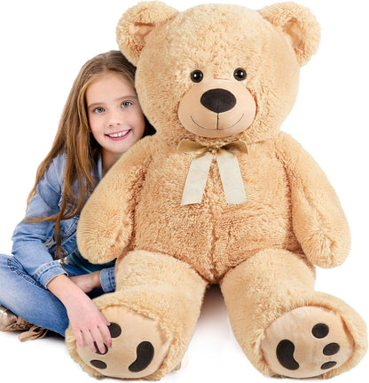 3 Feet Giant Teddy Bear Stuffed Animal, 39 Inch Large Bear Plush Toy with Footprints for Birthday, Anniversary, for Her, Women, Girlfriend, Wife